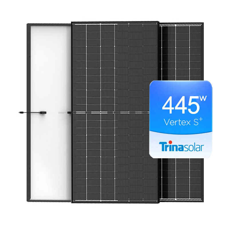 Trina Tier 1 Mono Vertex S+ Serie 415 Wp 420 Wp 425 Wp 430 Wp 435 Wp Solarpanel Schwarzer Rahmen 425 Wp 430 Wp 435 Wp 440 Wp 445 Wp 450 Wp Bifacial PV-Modul