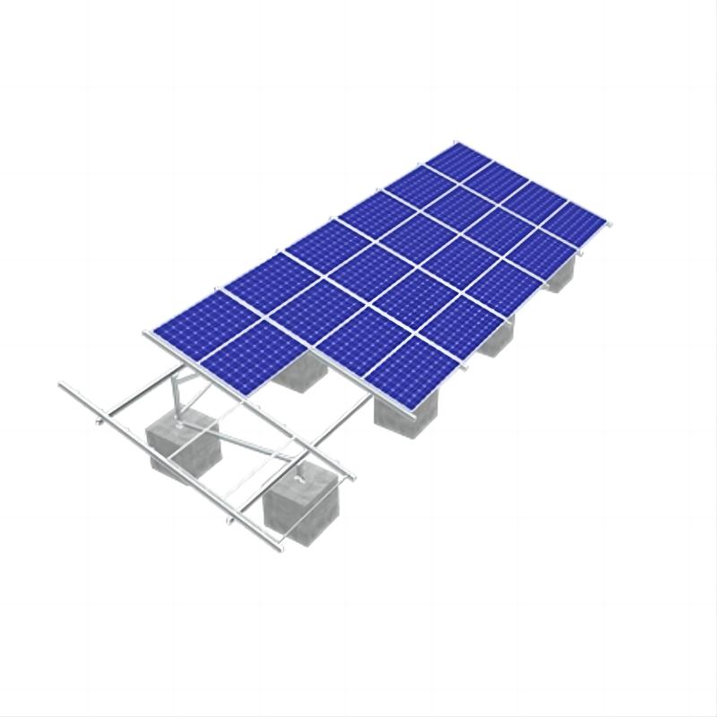 Bodenmontage-Schraubpfähle Solarmontierte Struktur mit Zementblöcken