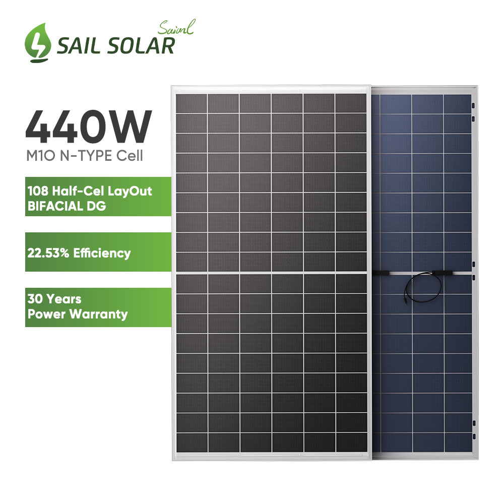 N Typ Topcon Solarmodul PV-Modul 420 Wp 425 Wp 430 Wp 435 Wp 440 Wp für den Heimgebrauch