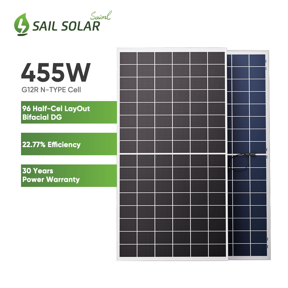 Segel Solar 96 Zellen Layout Bifacial Double Glass Solar Panel 435W 440W 450W