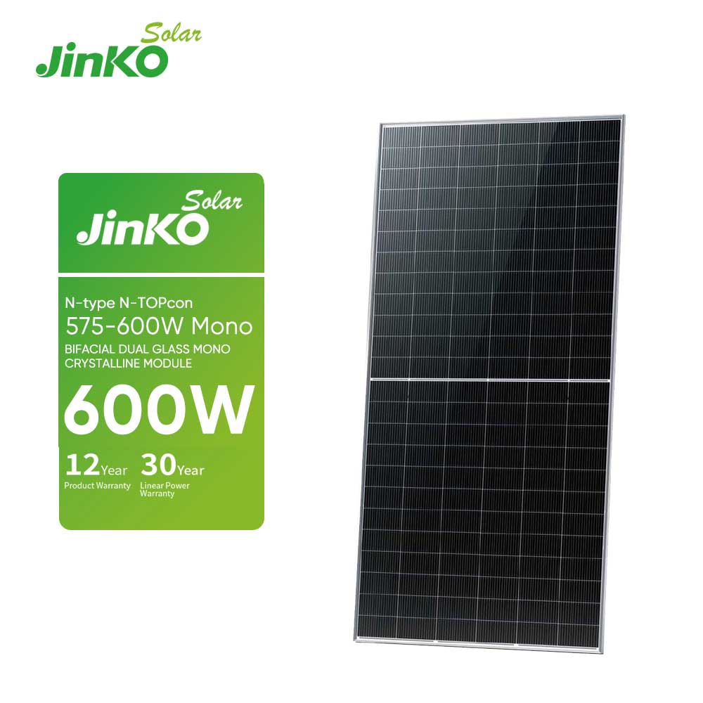 Jinko Solar 575–600 W hocheffizientes bifaziales monokristallines N-Typ-PV-Modul mit hoher Leistung von 600 W
