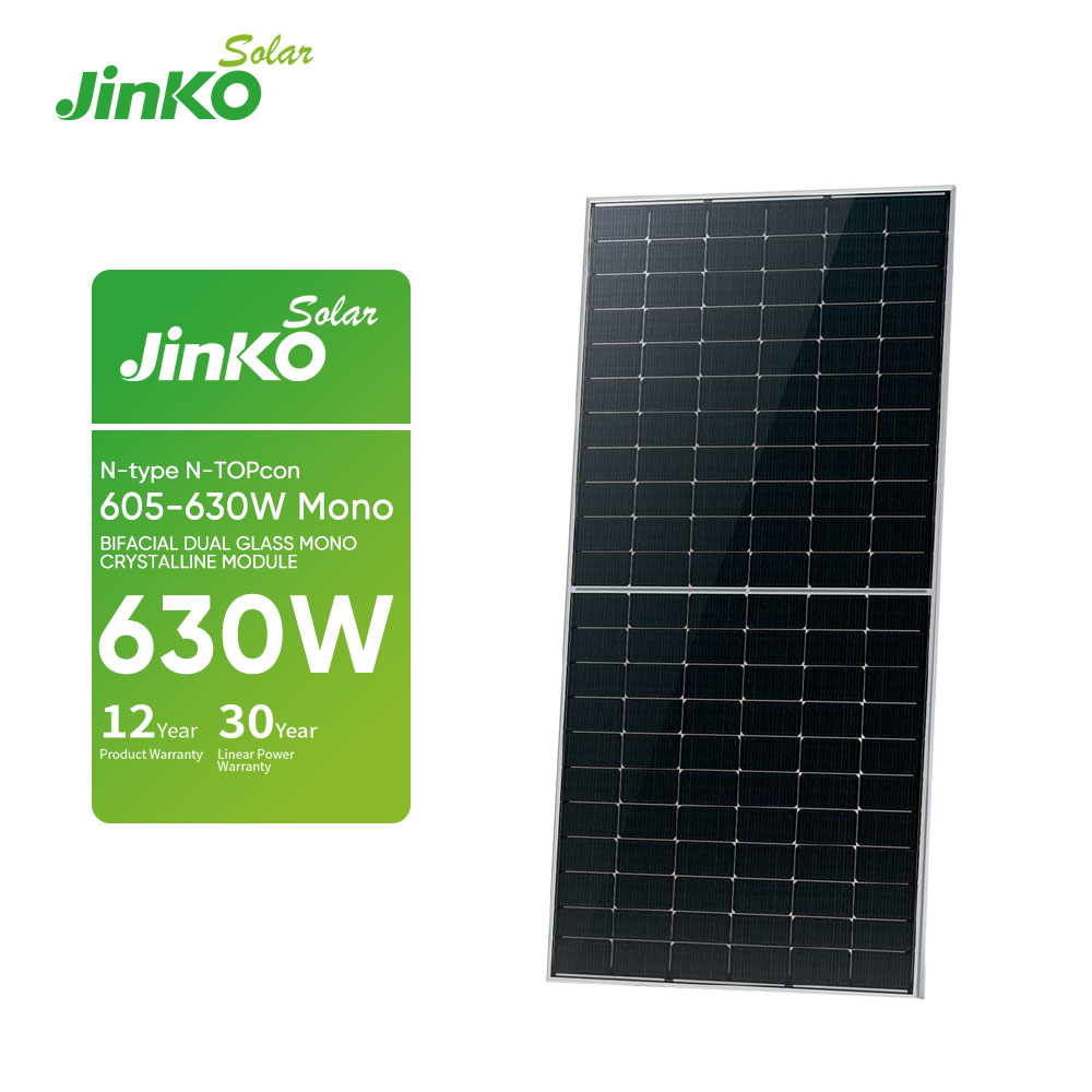 630 W hocheffizientes Jinko N-Typ TOPCon bifaziales monokristallines Solarmodul 605 W bis 630 W