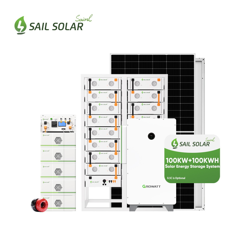 SAIL SOLAR Solar 100 kW Hybrid Grid Solarsystemlösungen für Industrie- und Gewerbepläne