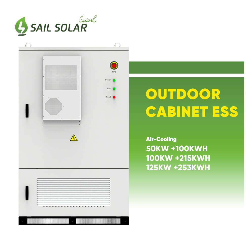SAIL SOLAR 100 kW/215 kWh All-in-One Outdoor-Energiespeichersystem für gewerbliche Nutzung